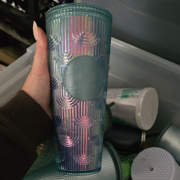 Starbucks Textured Tumblers in Green, Pink, and Silver - Picture 11 of 16